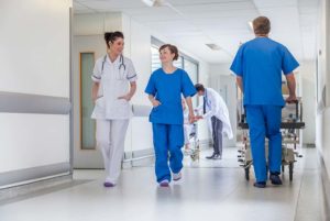 travel nursing professionals in hospital